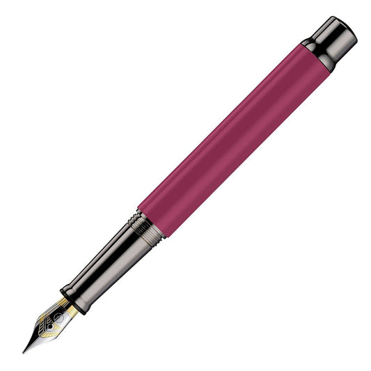 Otto Hutt Fountain Pen Design 04 - Shine Carmine Rose Ruthenium - 24Papershop