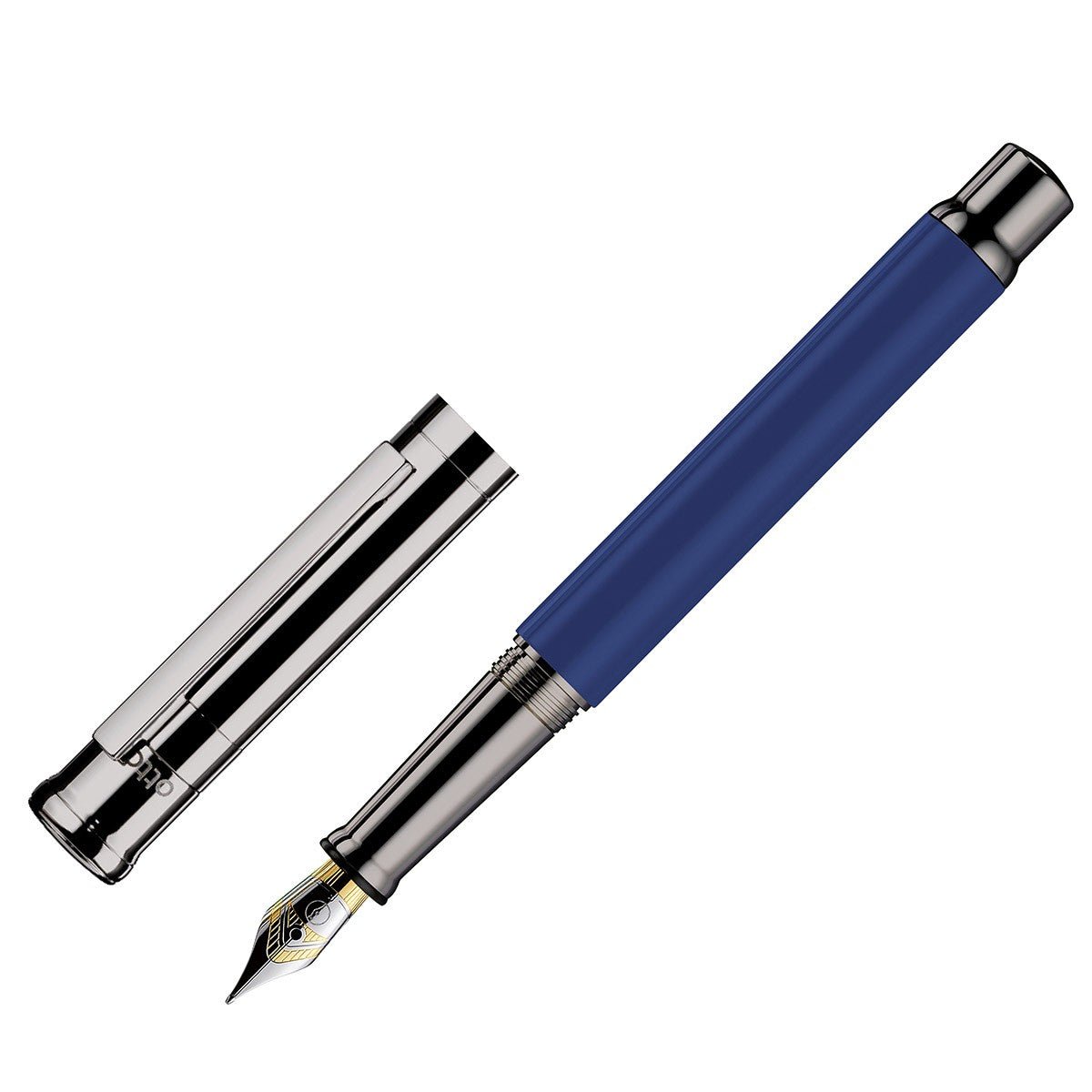 Otto Hutt Fountain Pen Design 04 - Shine Cornflower Blue Ruthenium - 24Papershop