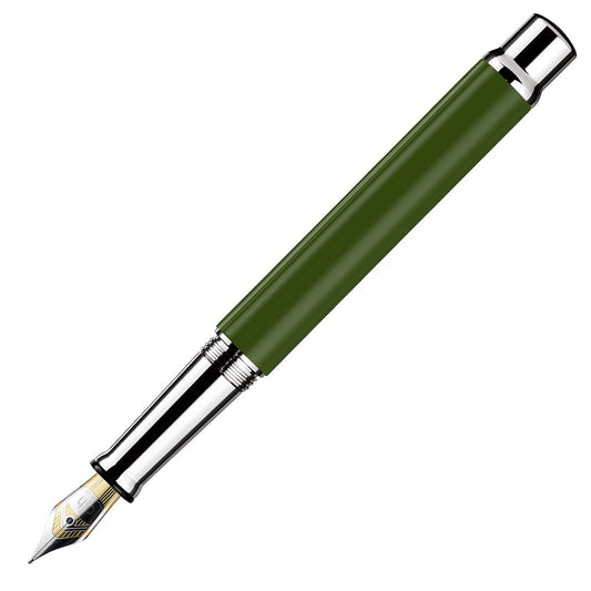 Otto Hutt Fountain Pen Design 04 - Shine Olive Platin - 24Papershop