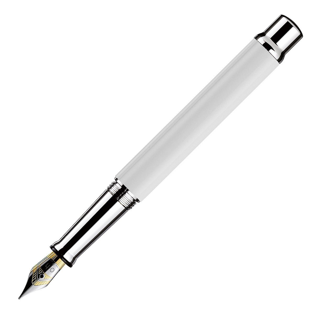 Otto Hutt Fountain Pen Design 04 - Shine White Platin - 24Papershop