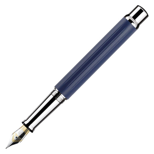 Otto Hutt Fountain Pen Design 04 - Thread Guilloché Blue Platin - 24Papershop