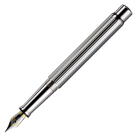 Otto Hutt Fountain Pen Design 04 - Thread guilloché Silver Platin - 24Papershop