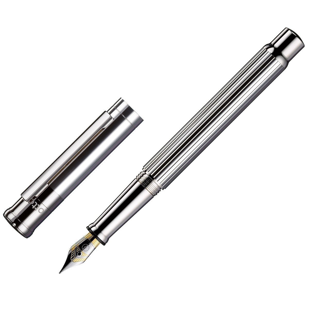 Otto Hutt Fountain Pen Design 04 - Thread guilloché Silver Platin - 24Papershop