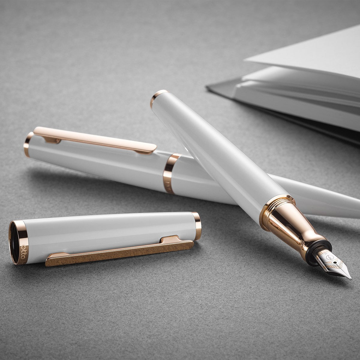 Otto Hutt Fountain Pen Design 06 - Shiny White - 24Papershop