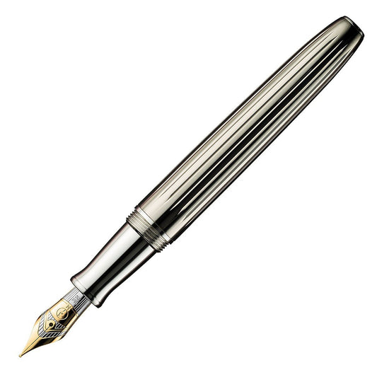 Otto Hutt Fountain Pen Design 07 - Black Translucent Stripes - 24Papershop