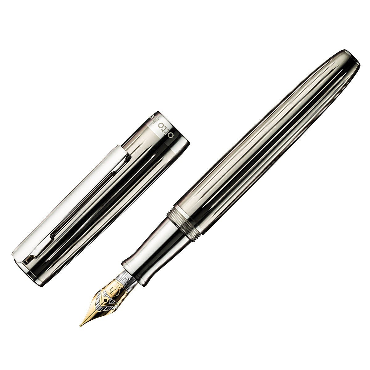 Otto Hutt Fountain Pen Design 07 - Black Translucent Stripes - 24Papershop