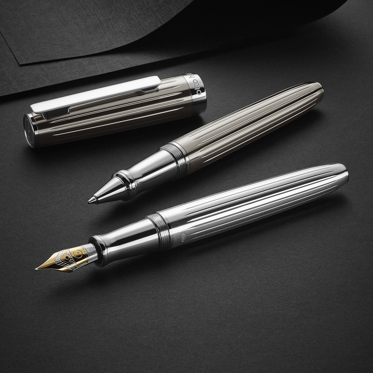 Otto Hutt Fountain Pen Design 07 - Thread Guilloché Silver - 24Papershop