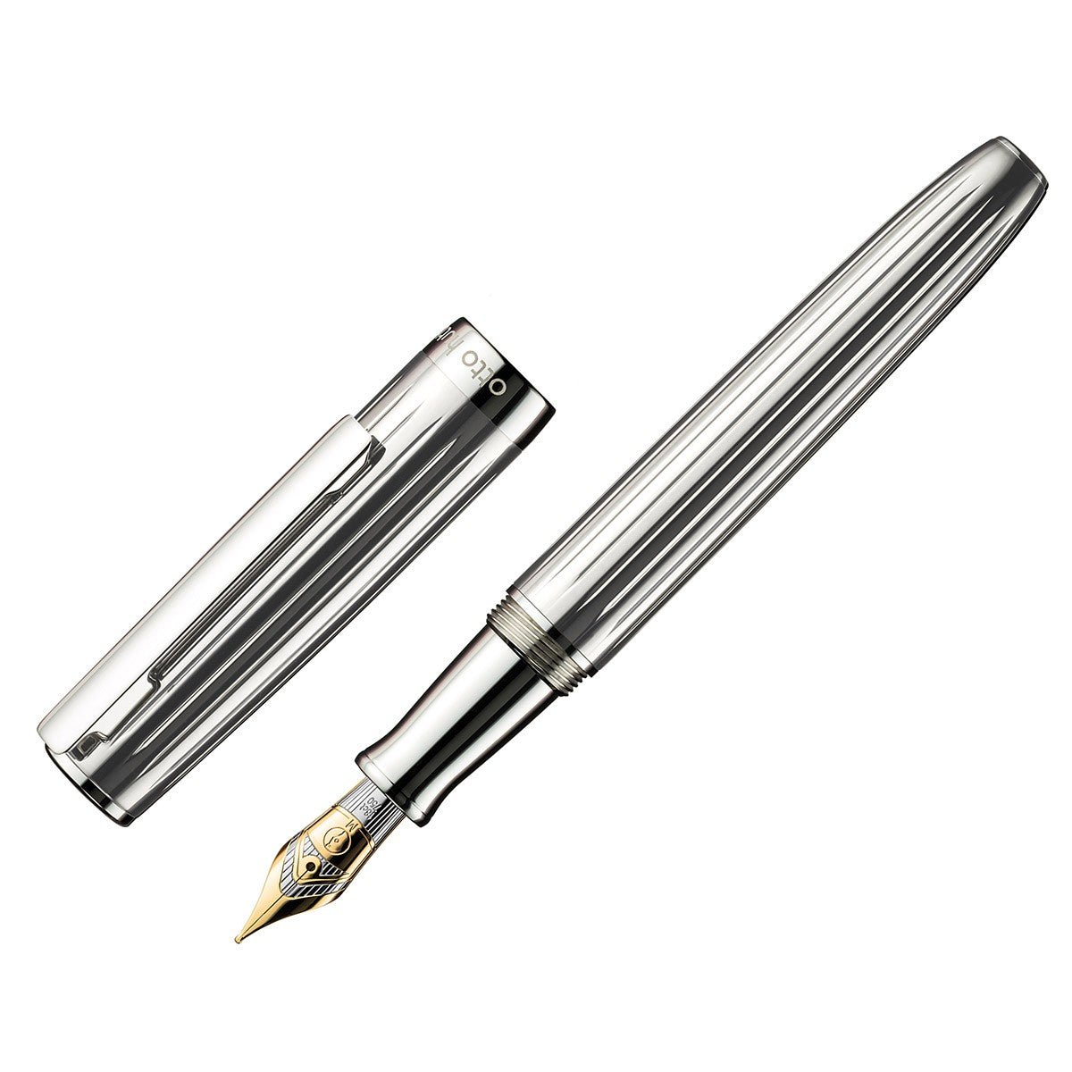 Otto Hutt Fountain Pen Design 07 - Thread Guilloché Silver - 24Papershop