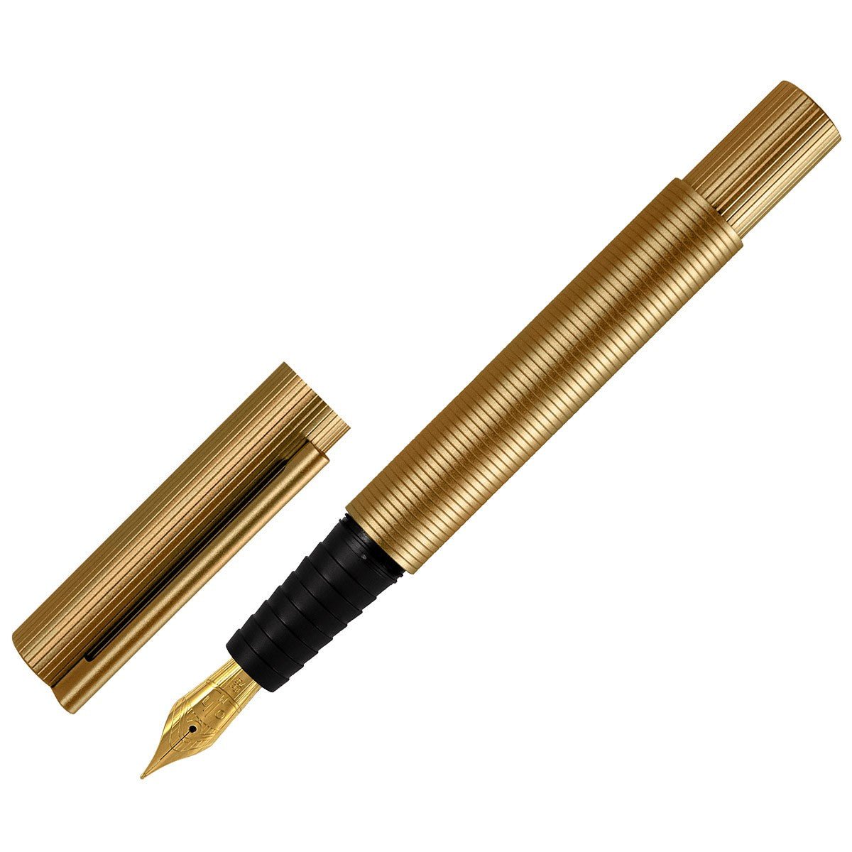 Otto Hutt Fountain Pen Design 08 - Frosted Thread Guilloché Yellow Gold - 24Papershop