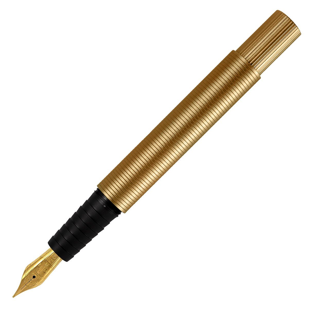 Otto Hutt Fountain Pen Design 08 - Frosted Thread Guilloché Yellow Gold - 24Papershop