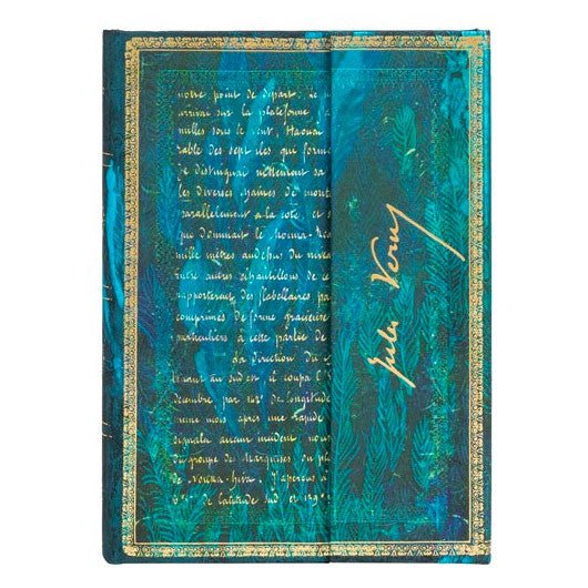 Paperblanks Embellished Manuscript Verne, Twenty Thousand Leagues Midi - Gelinieerd - 24Papershop