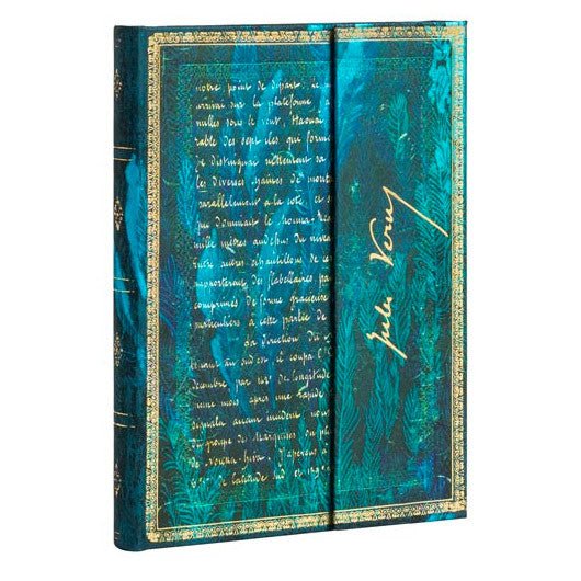 Paperblanks Embellished Manuscript Verne, Twenty Thousand Leagues Midi - Gelinieerd - 24Papershop