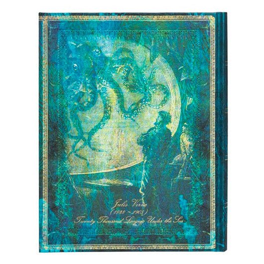 Paperblanks Embellished Manuscript Verne, Twenty Thousand Leagues Ultra - Gelinieerd - 24Papershop