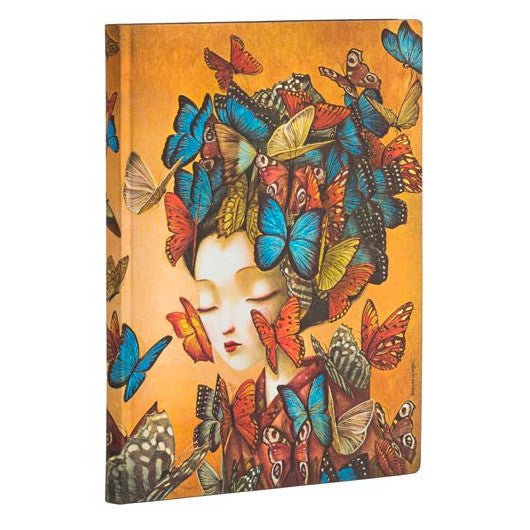 Paperblanks Flexis Esprit de Lacombe Madame Butterfly Midi - Gelinieerd - 24Papershop