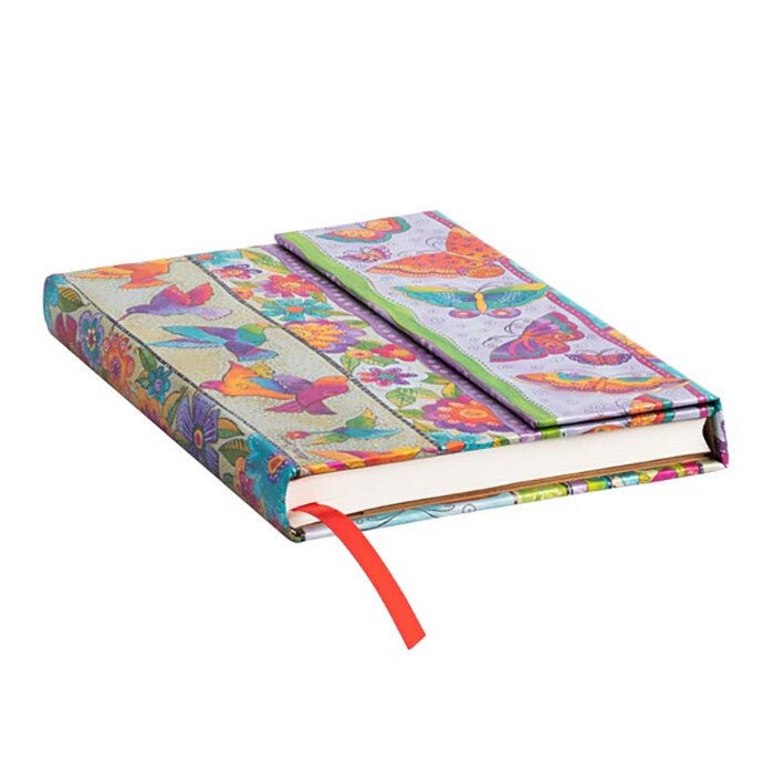 Paperblanks Laurel Burch Hummingbird & Butterflies Notitieboek Midi - Gelinieerd - 24Papershop