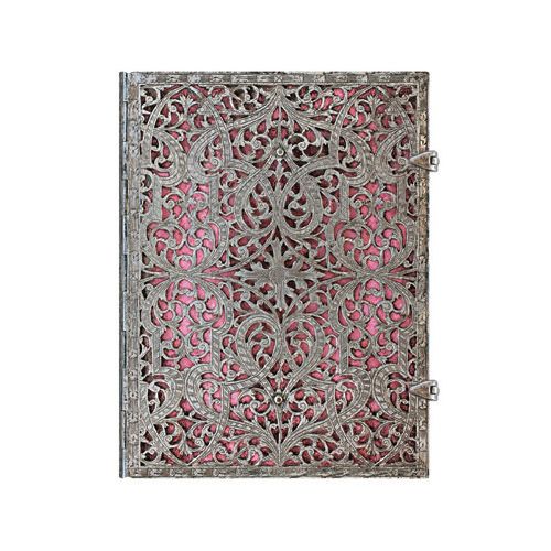 Paperblanks Silver Filigree Blush Pink Ultra - Gelinieerd - 24Papershop