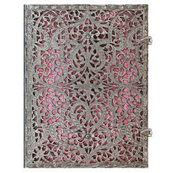 Paperblanks Silver Filigree Blush Pink Ultra - Gelinieerd - 24Papershop