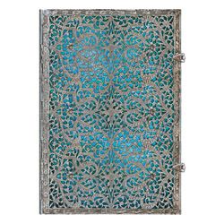 Paperblanks Silver Filigree Maya Blue Grande - Ongelinieerd - 24Papershop