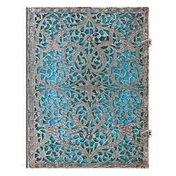 Paperblanks Silver Filigree Maya Blue Ultra - Gelinieerd - 24Papershop