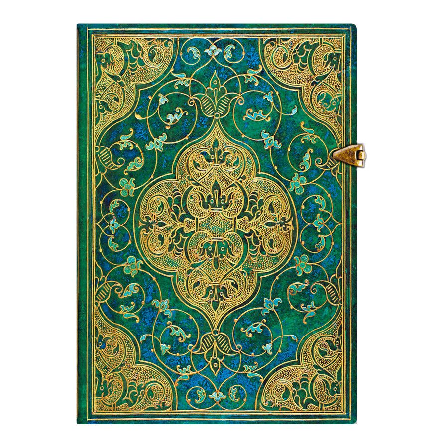 Paperblanks Turquoise Chronicles Midi - Gelinieerd - 24Papershop