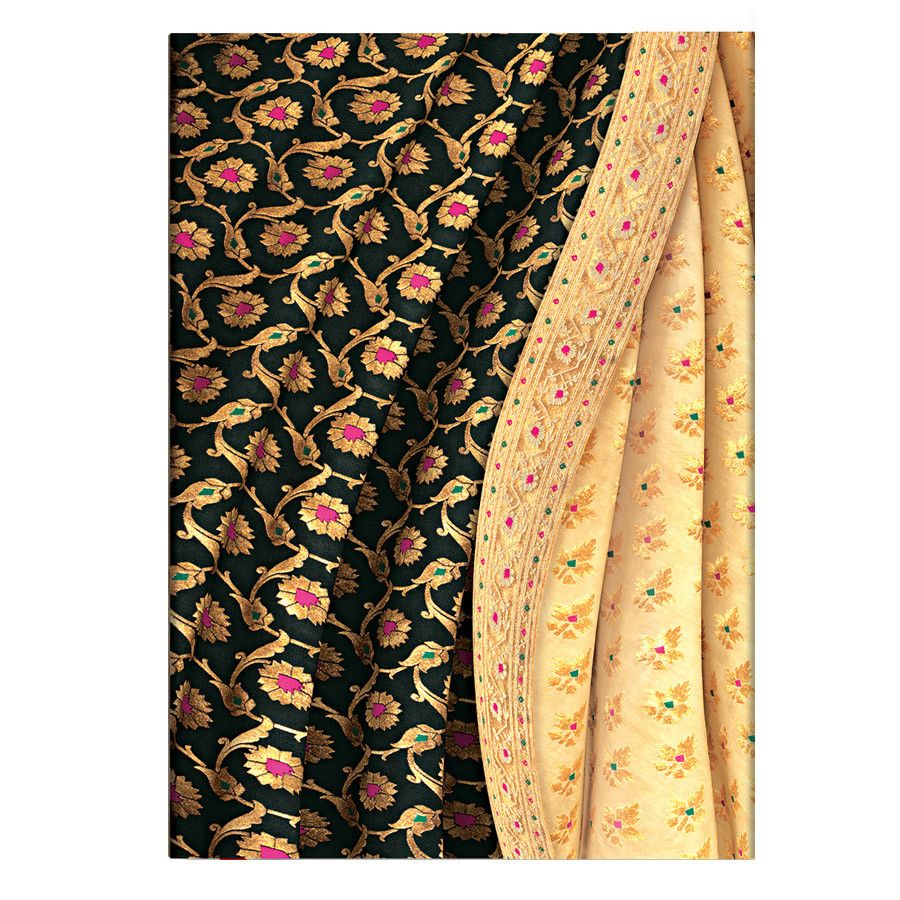 Paperblanks Varanasi Silks and Saris Siyah Midi - Ongelinieerd - 24Papershop