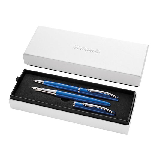 Pelikan Jazz Noble Elegance set - Vulpen & Ballpoint - Sapphire Blue - 24Papershop