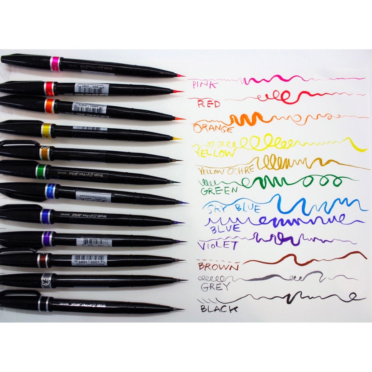 Pentel Brush Sign Pen Artist - Geel - 24Papershop