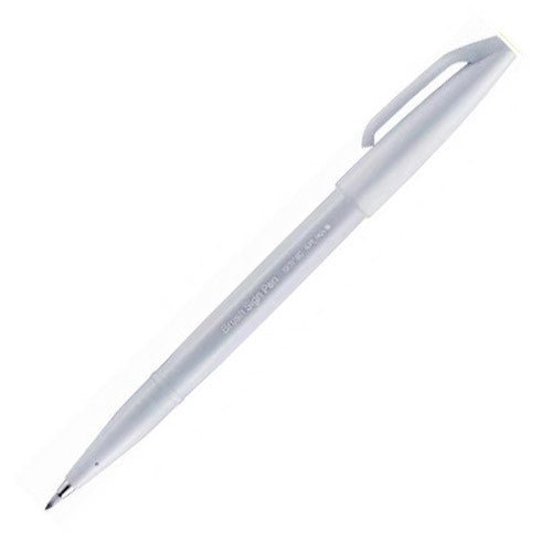 Pentel Brush Sign Pen - Light Grey - 24Papershop