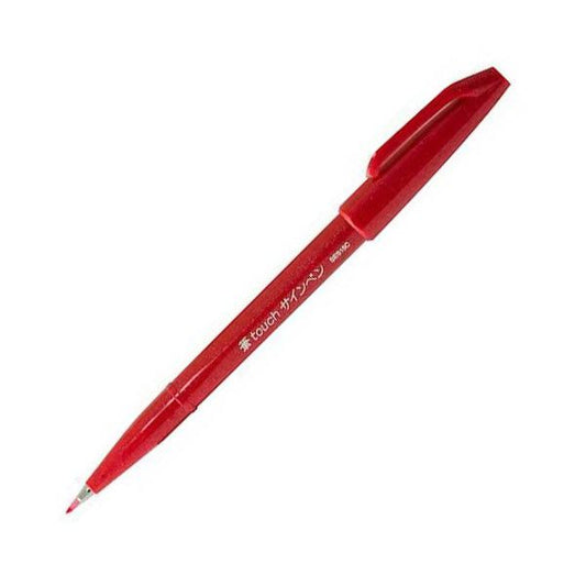 Pentel Brush Sign Pen | Rood - 24Papershop