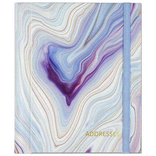 Peter Pauper Adresboek Blue Agate - 24Papershop