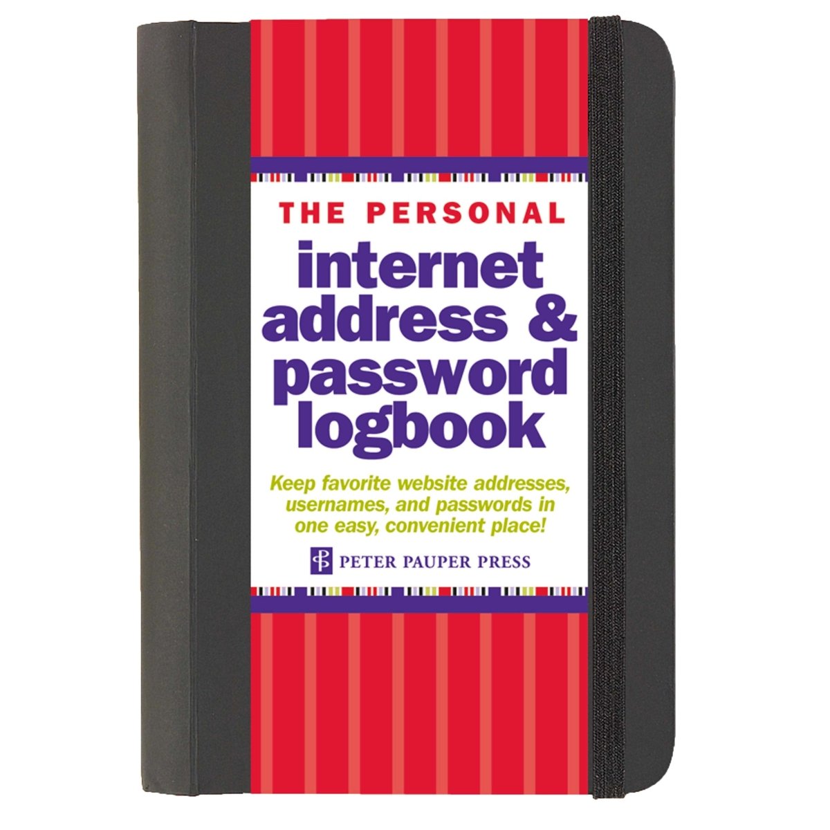 Peter Pauper Internet & Password Logboek A6 Black - 24Papershop