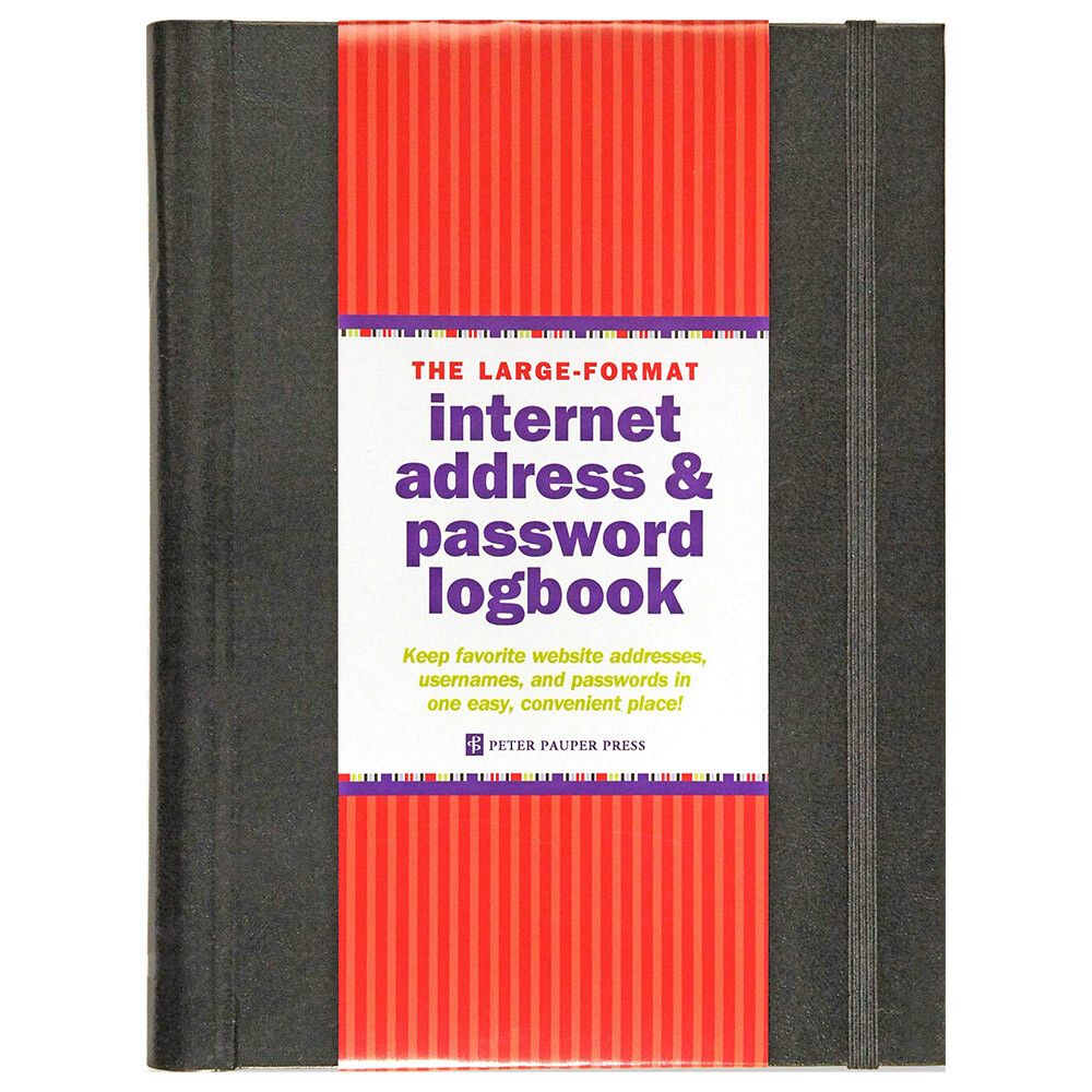 Peter Pauper Internet & Password Logboek Black - 24Papershop