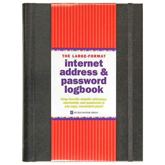 Peter Pauper Internet & Password Logboek Black - 24Papershop