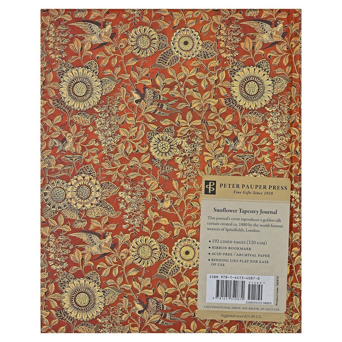 Peter Pauper Oversize Notitieboek Sunflower Tapestry - 24Papershop