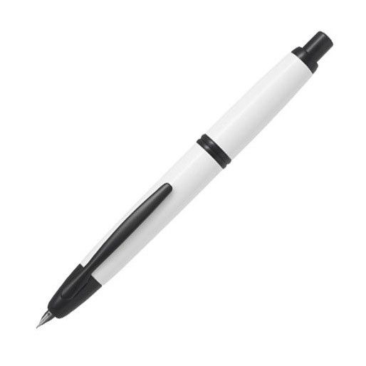 Pilot Capless Fountain Pen Satin - White/ Black - 24Papershop