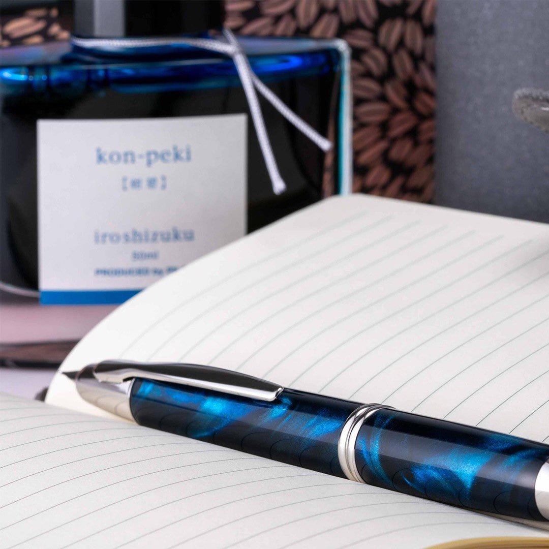 Pilot Capless SE Fountain Pen - Marble Blue - 24Papershop