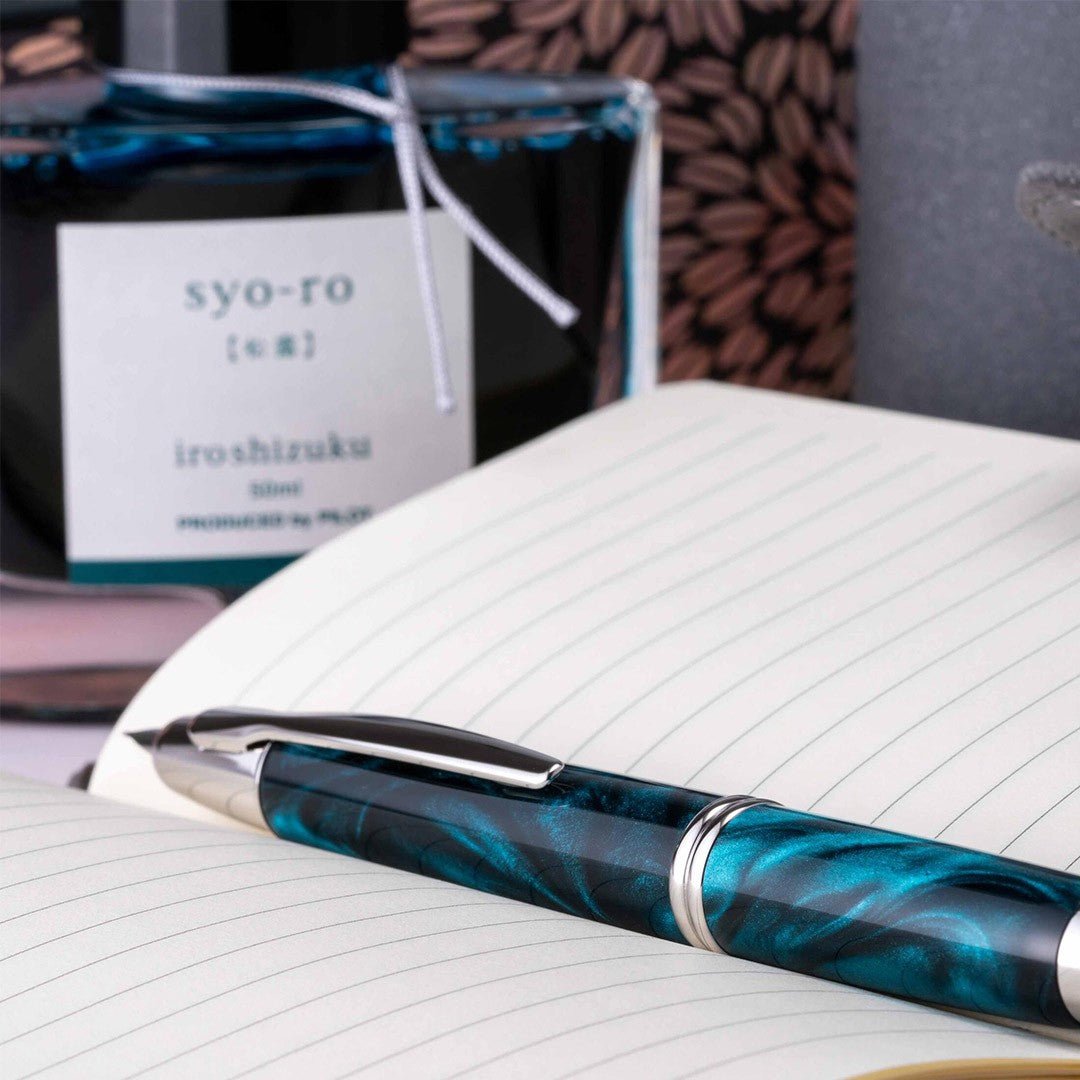 Pilot Capless SE Fountain Pen - Marble Green - 24Papershop