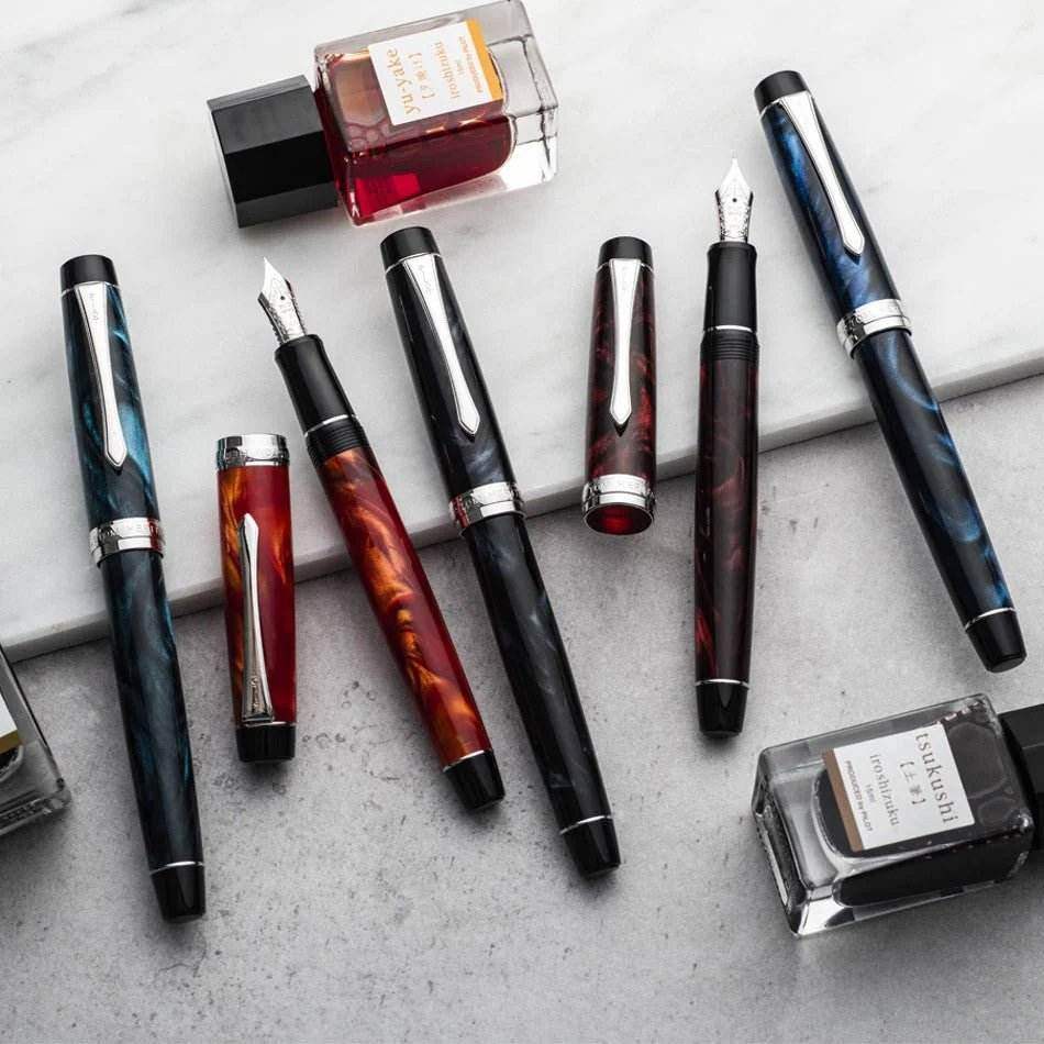 Pilot Fountain Pen Custom Heritage SE - Marble Orange - 24Papershop