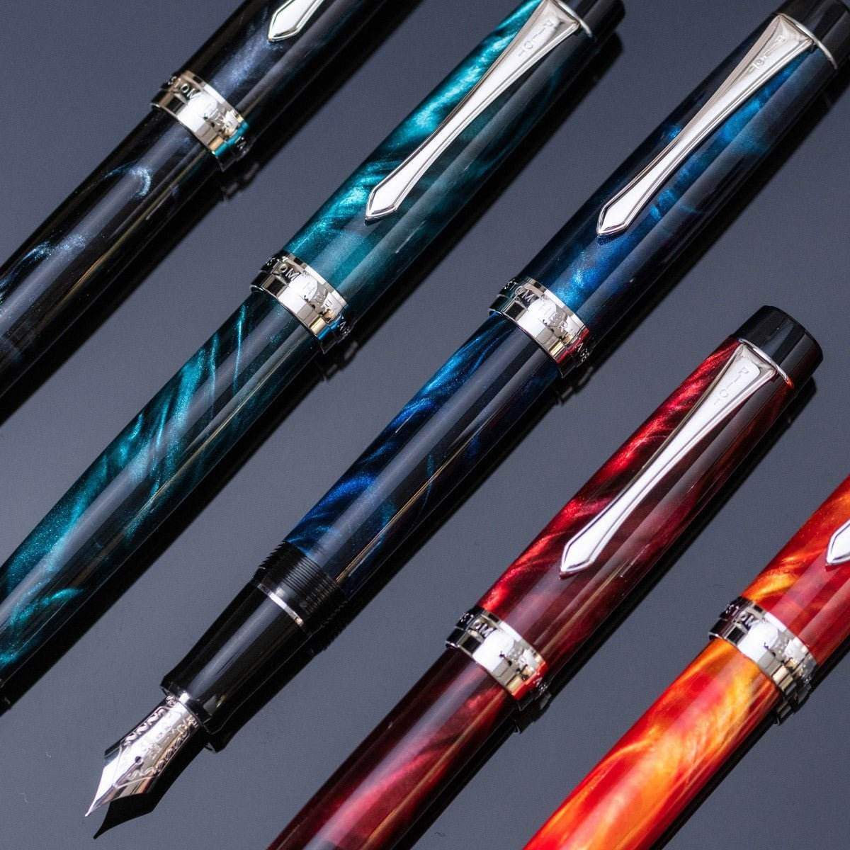 Pilot Fountain Pen Custom Heritage SE - Marble Orange - 24Papershop