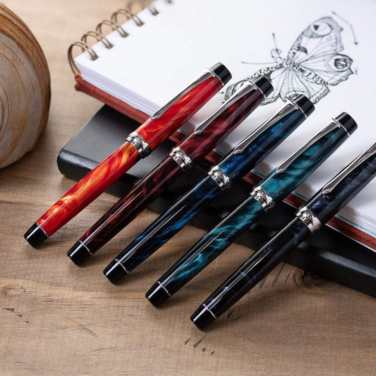 Pilot Fountain Pen Custom Heritage SE - Marble Orange - 24Papershop