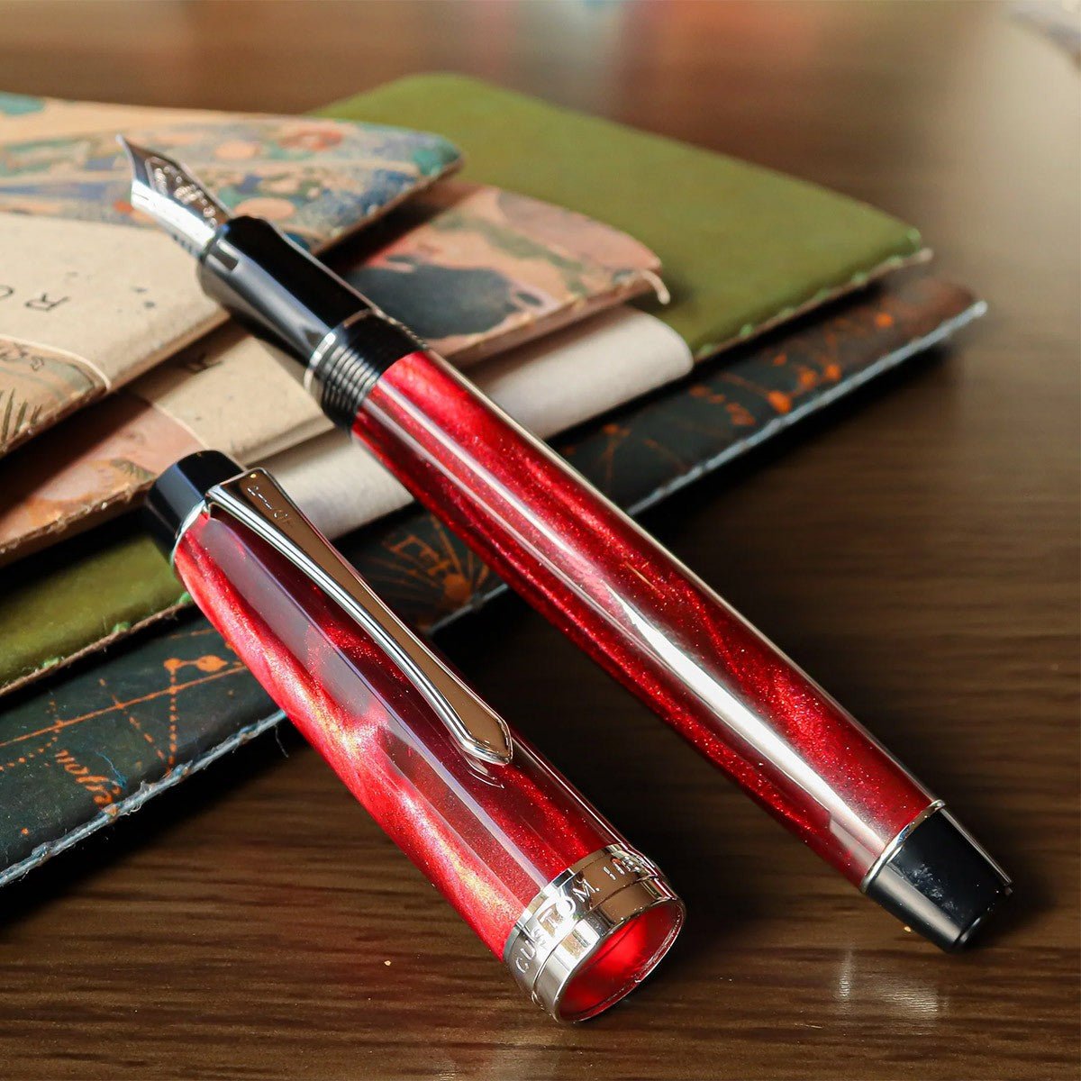 Pilot Fountain Pen Custom Heritage SE - Marble Red - 24Papershop