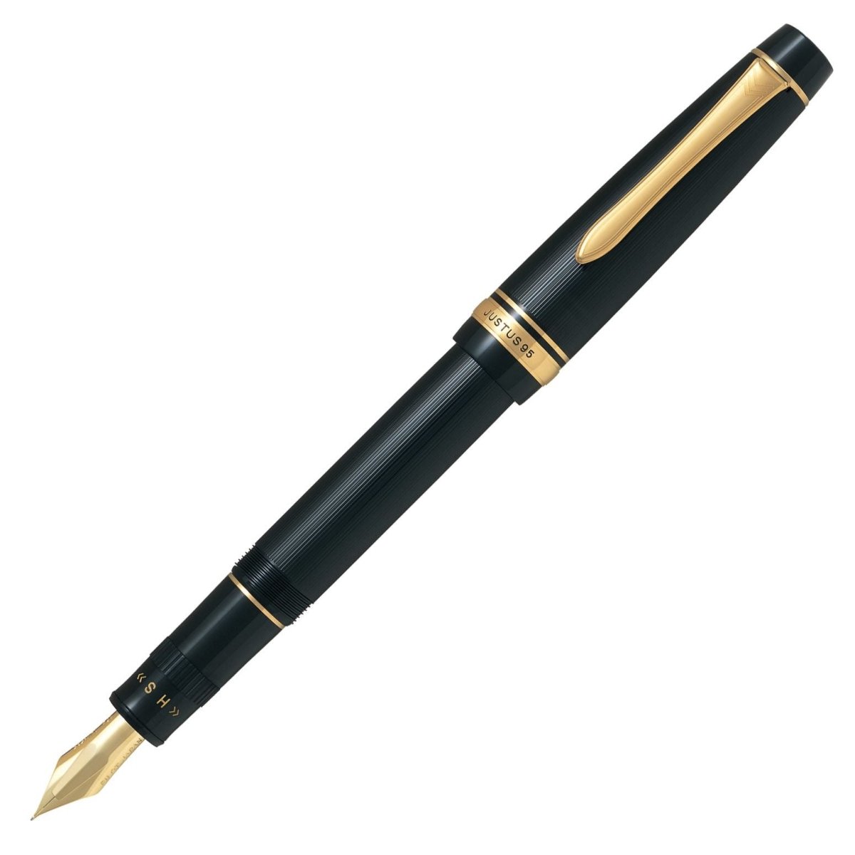 Pilot Fountain Pen Justus 95 Black - Gold Fine - 24Papershop