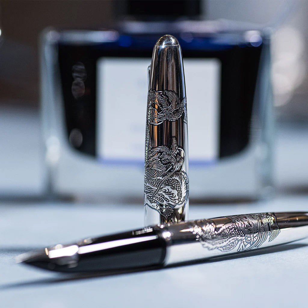 Pilot Fountain Pen Silver - Dragon - 24Papershop