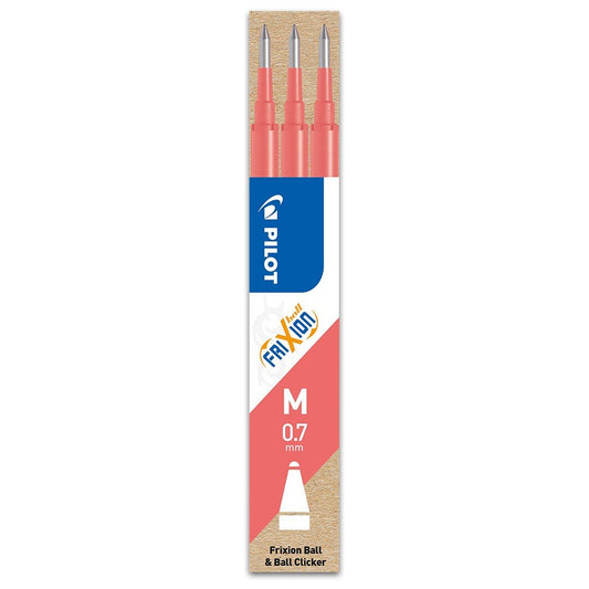 Pilot FriXion Ball Navulling Medium 0,7mm 3 Set - Coral Pink - 24Papershop