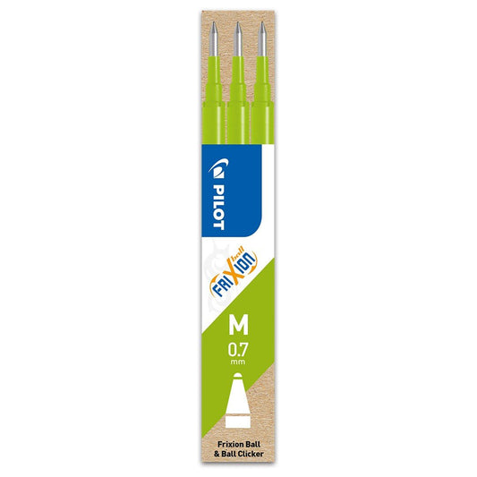 Pilot FriXion Ball Navulling Medium 0,7mm 3 Set - Lichtgroen - 24Papershop