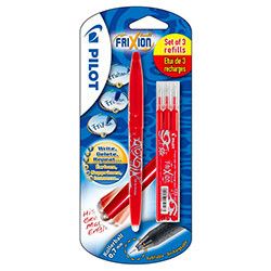 Pilot Frixion Ball Pen + 0,7mm 3 Set Blister - Rood - 24Papershop