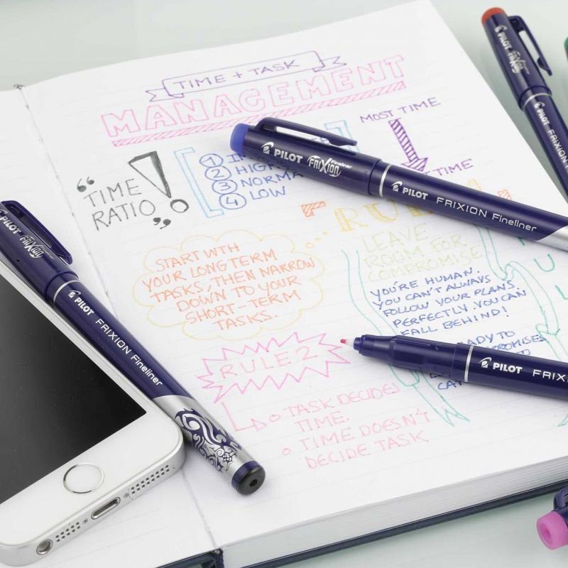 Pilot Frixion Fineliner Marker Pen - Set van 12 - 24Papershop