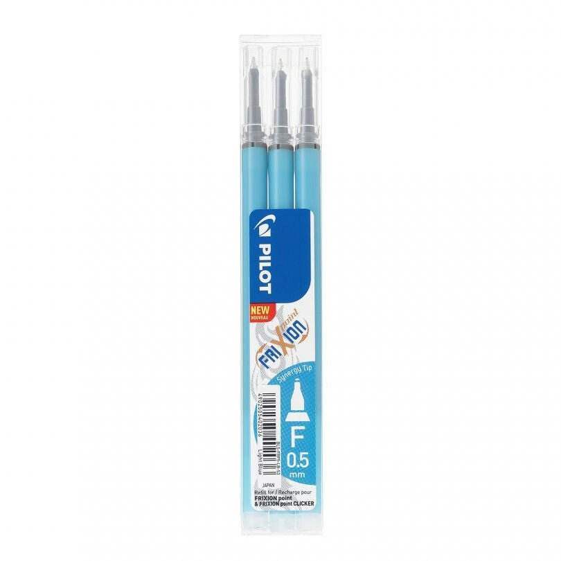 Pilot FriXion Point Navulling Fine 0,25mm 3 Set - Licht Blauw - 24Papershop