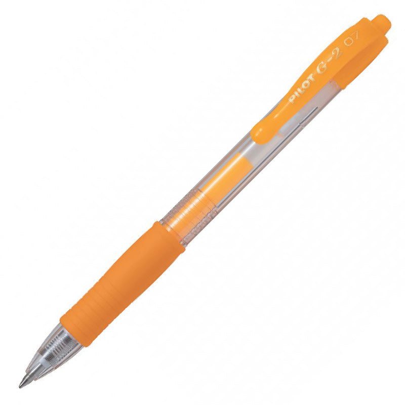 Pilot G - 2 07 Gel Rollerball Neon Apricot Orange - 24Papershop