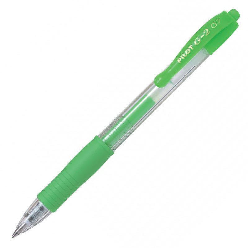 Pilot G - 2 07 Gel Rollerball Neon Green - 24Papershop